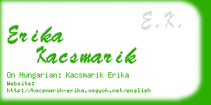 erika kacsmarik business card